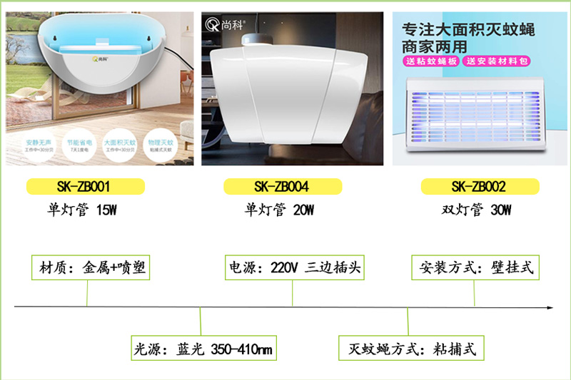 酒店室內滅蚊蠅用粘捕式滅蚊燈